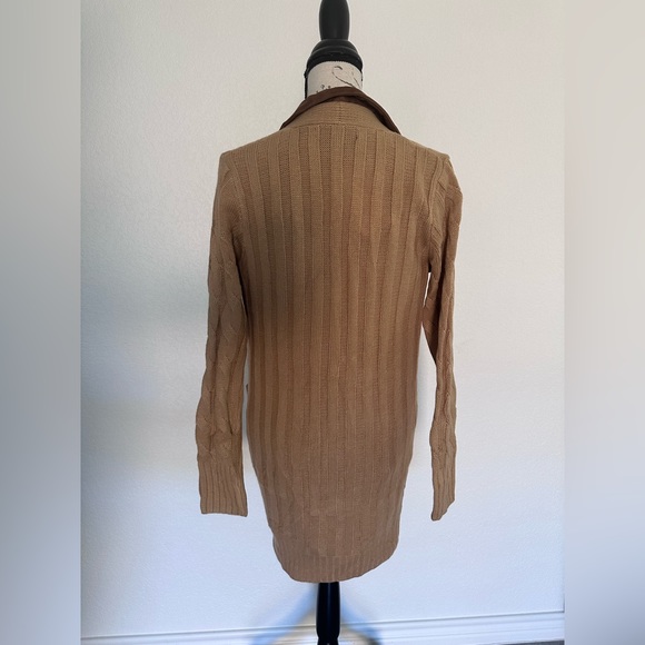 Long Sleeve Cable Knit Long Cardigan - Picture 3 of 9